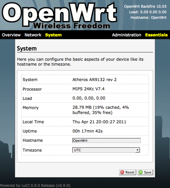 Arquivo:TP-Link TL-WR1043ND OpenWrt-System-General.png