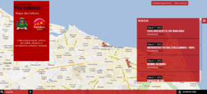 Home page do site Mapa da Cultura de Fortaleza