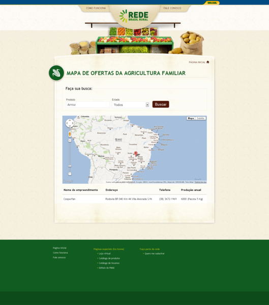 Arquivo:Mapa de ofertas da Agricultura Familiar REDE BRASIL RURAL.png